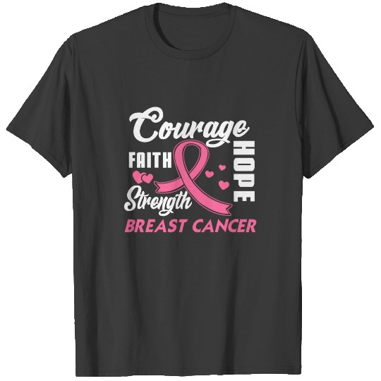 Breast Cancer Survivor  Hope Cure Pink Ribbon Gift T-shirt