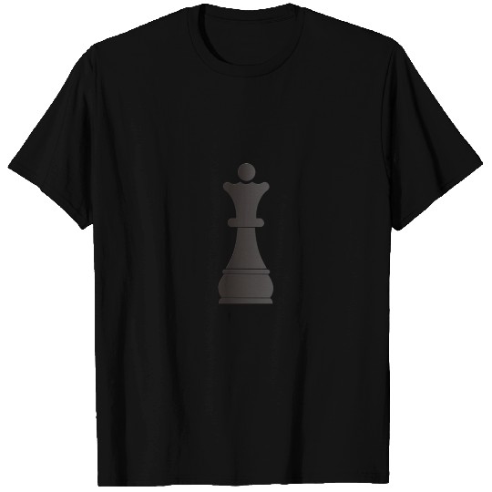 Black queen chess piece T-shirt