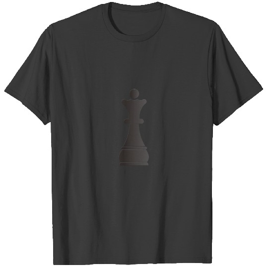 Black queen chess piece T-shirt