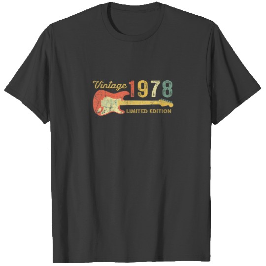 Best Of 1978 Birthday Gifts - Guitar Lovers 44Th B T-shirt