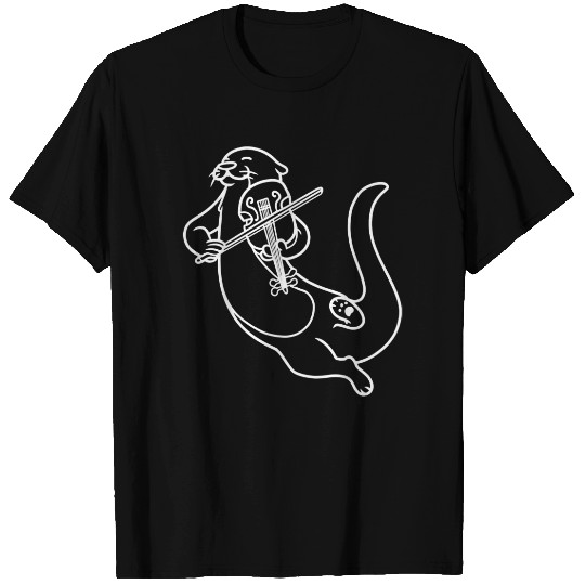 Otter playing violin| viola music practic sleeveless T-shirt