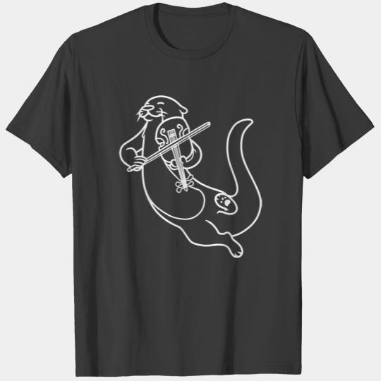 Otter playing violin| viola music practic sleeveless T-shirt