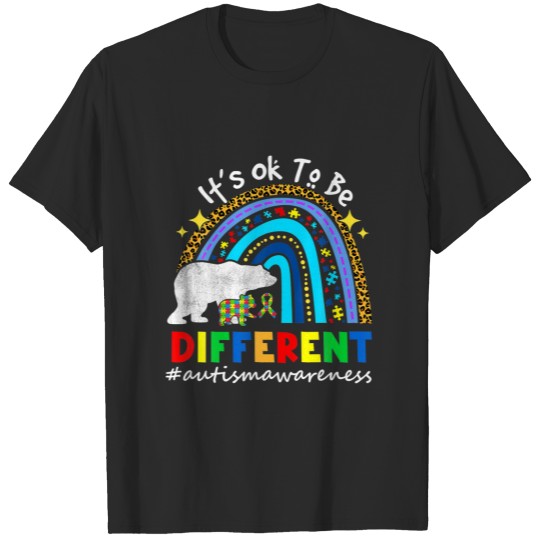 Discover It's Ok To Be Different Autism Awareness Leopard R T-shirt