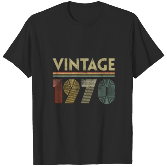 Discover Vintage 1970 52Th Birthday S For Men Women 52 Year T-shirt