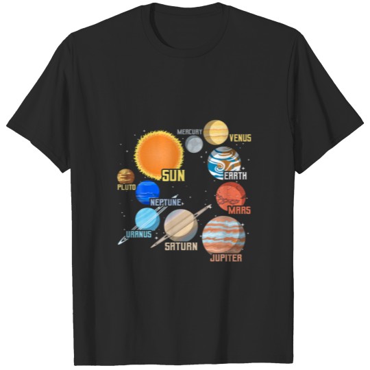 Solar System Planets And Space Scientific T-shirt