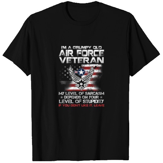 Grumpy Old Air Force Veteran Proud Air Force Dad M T-shirt