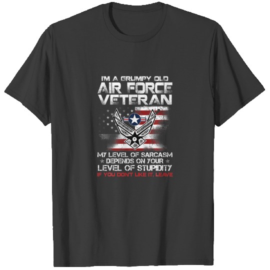 Grumpy Old Air Force Veteran Proud Air Force Dad M T-shirt