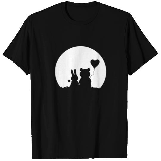 Cute Bunny Bear Love Couple Valentine's Day Easter T-shirt