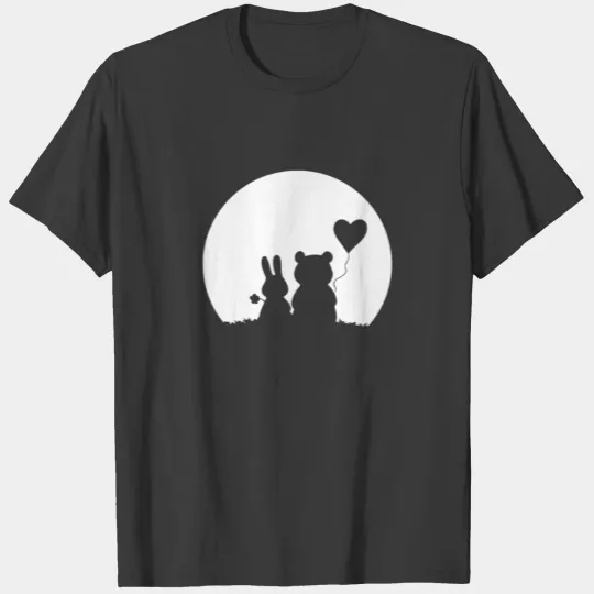 Cute Bunny Bear Love Couple Valentine's Day Easter T-shirt