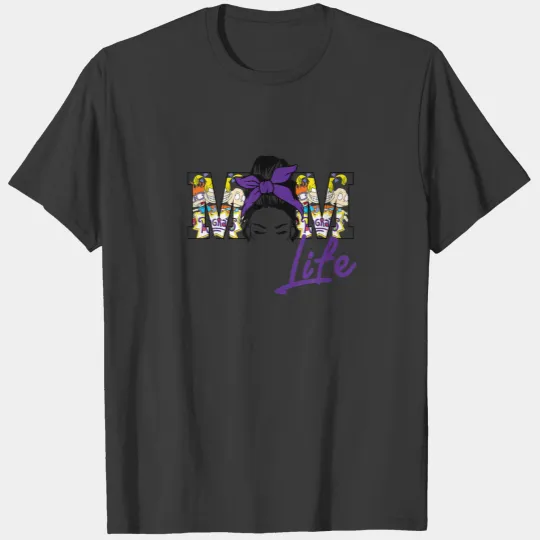 Rugrats Mom Life Messy Bun Sunglasses Bandana Moth T-shirt