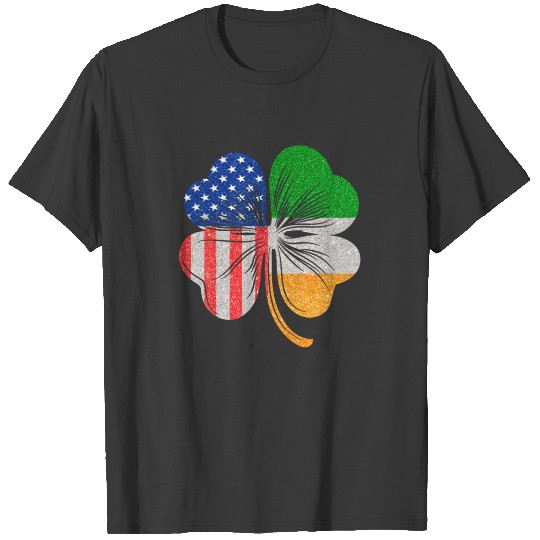 Discover Vintage St. Patrick's Day Irish USA Flag Shamrock T-shirt