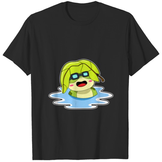 Discover Frog with Leaf at Swimming T-shirt