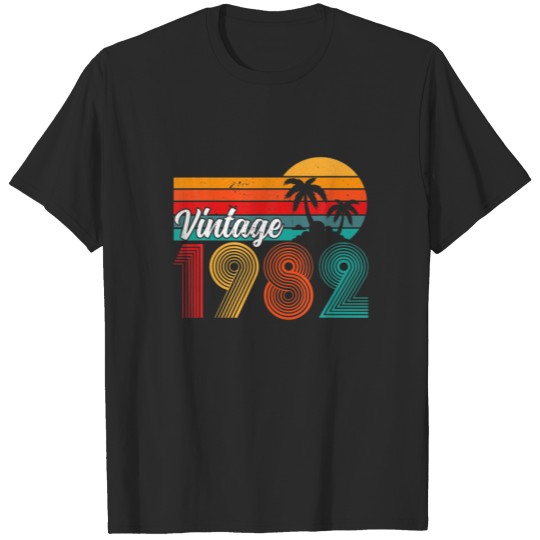 40Th Birthday Vintage 1982 Sunset T-shirt