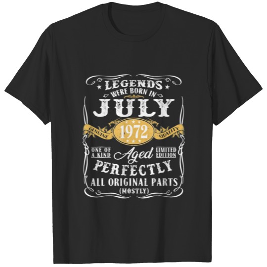 Discover 50th Birthday Decoration Legends Were Born In July T-shirt