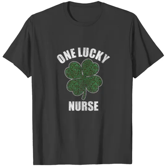 St Patricks Day Nursing , One Lucky Nurse Leopard T-shirt