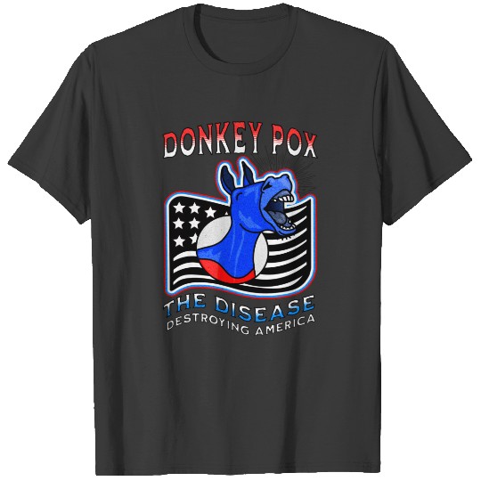 Donkey Pox Destroying America Funny Anti Biden T-shirt