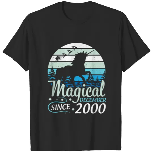 Discover Magical Since December 2000 Happy Birthday Unicorn T-shirt