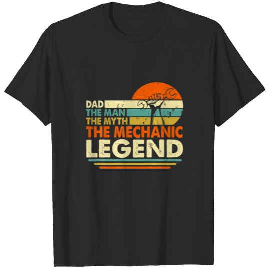 Vintage Mechanic Funny Mechanic Dad Man Myth Legen T-shirt