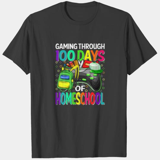 Gaming Through 100 Days Of Homeschool Video Game B T-shirt