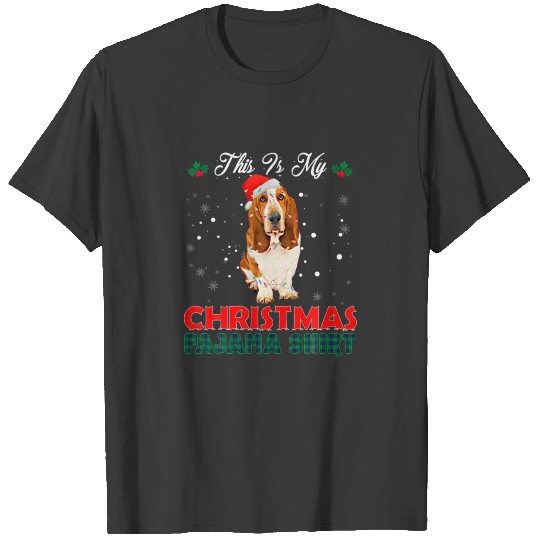 This Is My Christmas Pajama Basset Hound Dog Lover T-shirt