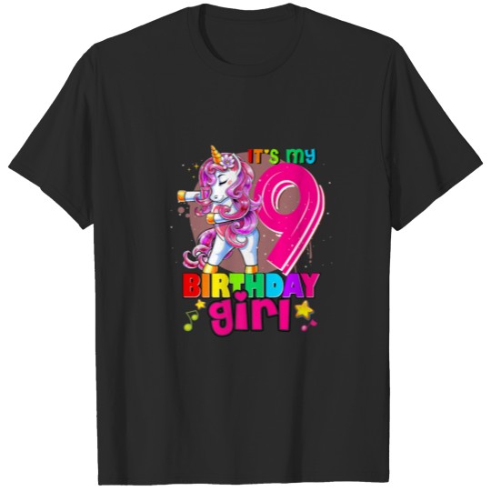 Discover Unicorn Birthday It's My 9Th Birthday Outfit T-shirt