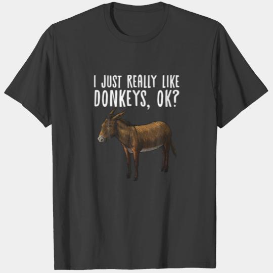 Funny Donkey Design For Men Women Mule Animal Farm T-shirt