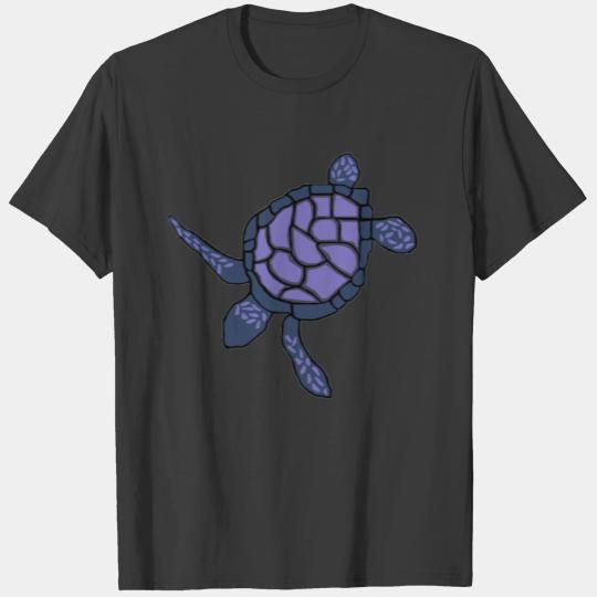 Bluish-purple Honu sea turtle T-shirt
