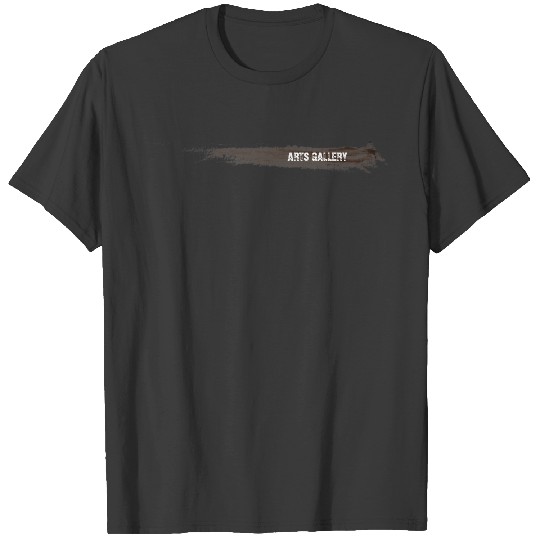 Amiable Grey Brushstrokes Stains Hand Drawn Art T-shirt