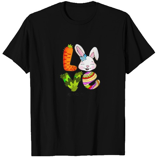 LOVE Educator Life Bunny Easter Cute Happy Rabbit T-shirt