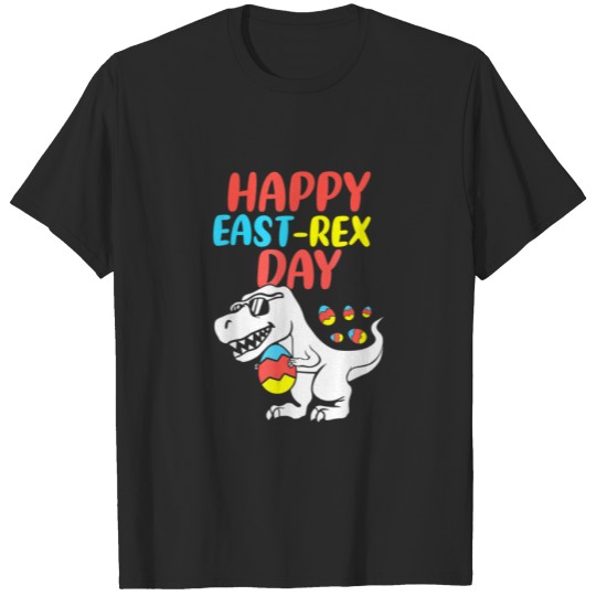 Discover Happy Eastrawr Trex Dinosaur Easter Day Toddler Bo T-shirt
