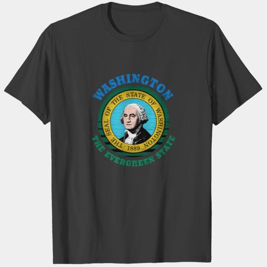 WASHINGTON EVERGREEN STATE FLAG T-shirt