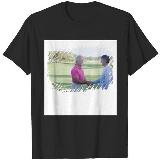 Discover Men shaking hands on golf course T-shirt