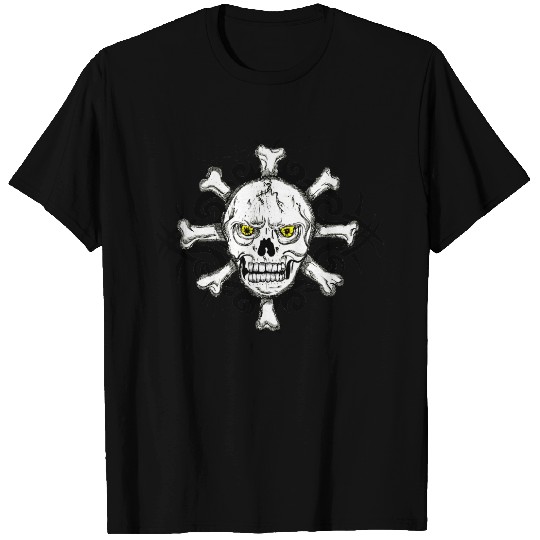Angry Skull With Many Crossbones T-shirt