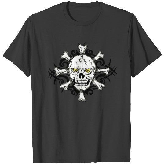 Angry Skull With Many Crossbones T-shirt