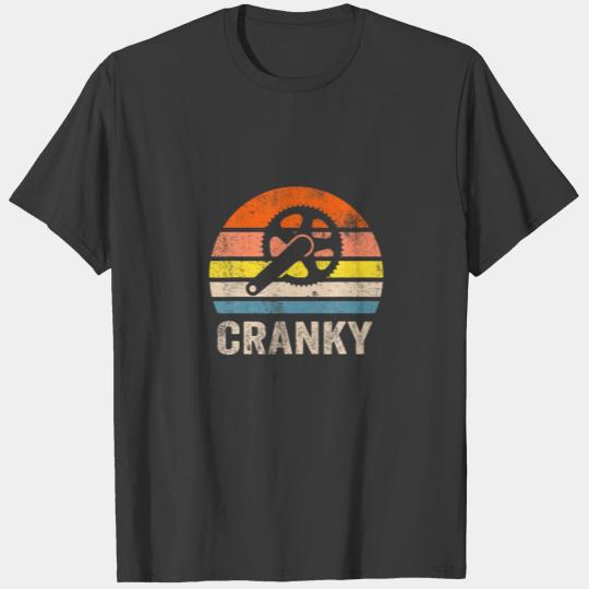 Cranky Vintage Sun Funny Bicycle Lovers Cycling Cr T-shirt