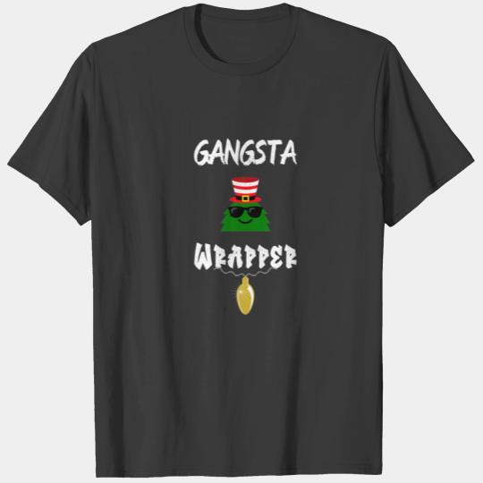 Mens Gangster Wrapper Humorous Funny Holiday Chris T-shirt