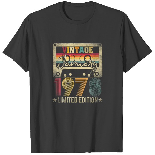 Limited Edition 1978 January 44Th Birthday Gift 44 T-shirt
