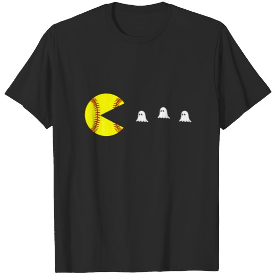 Discover Baseball Eating Cute Ghosts Funny Halloween Gamer T-shirt