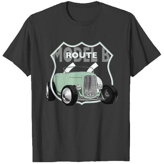 1932 Model B Hotrod. Mint Green Hotrod. Route 66. T-shirt