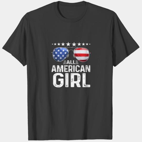 Womens Family Matching Outfit All American Girl 4T T-shirt