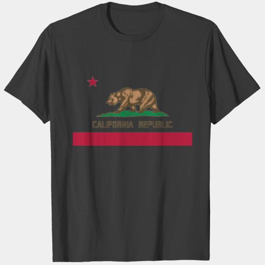 Cute pink California bear flag t  for women T-shirt