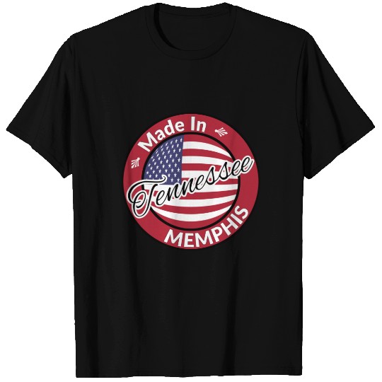 Made in Memphis Tennessee USA Flag T-shirt
