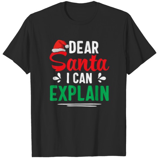 Discover Dear Santa I Can Explain  Funny Christmas Gif T-shirt