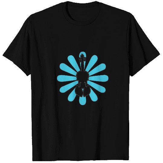 Women's Violin -Daisy Blue T-shirt