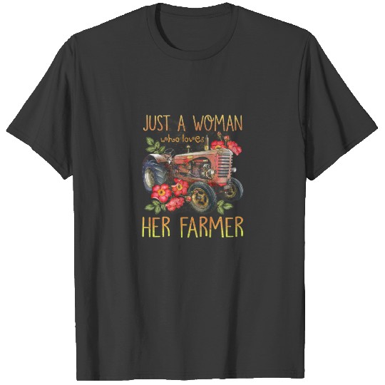 Discover Womens Women Tractor Just Woman Who Loves Her Farm T-shirt