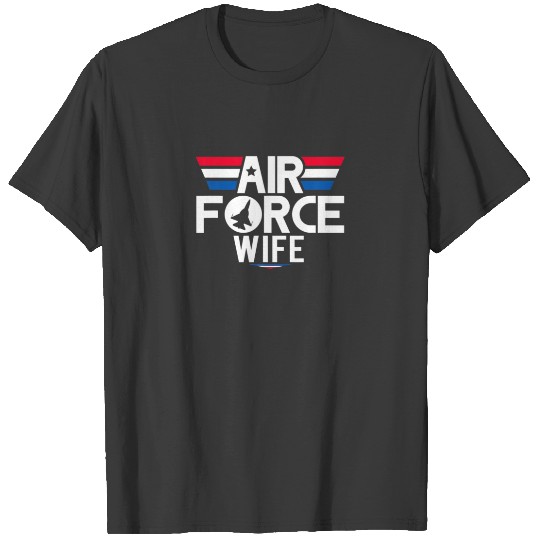 Air Force Wife Veteran American Flag Matching Fami T-shirt