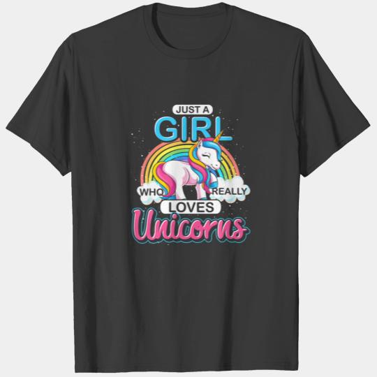 Cute Unicorn Girls Women Fantasy Animal Rainbow Un T-shirt