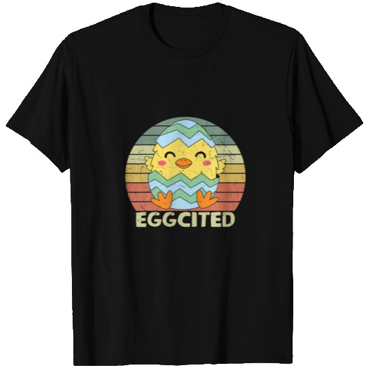 Eggcited For Easter T Funny Bunny Egg Hunt Easter T-shirt
