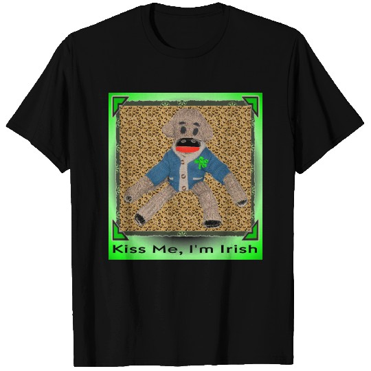 Kiss Me, I'm Irish Sock Monkey T-shirt