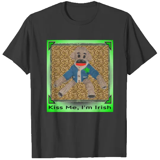 Kiss Me, I'm Irish Sock Monkey T-shirt